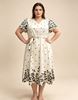 Immagine di PLUS SIZE DRESS WITH POLKA DOT LEAF PATTERN